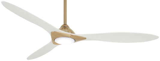 Sleek 60"Ceiling Fan in Soft Brass