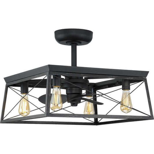 Progress Lighting - P250067-31M-WB - 22" Ceiling Fan - Briarwood - Matte Black