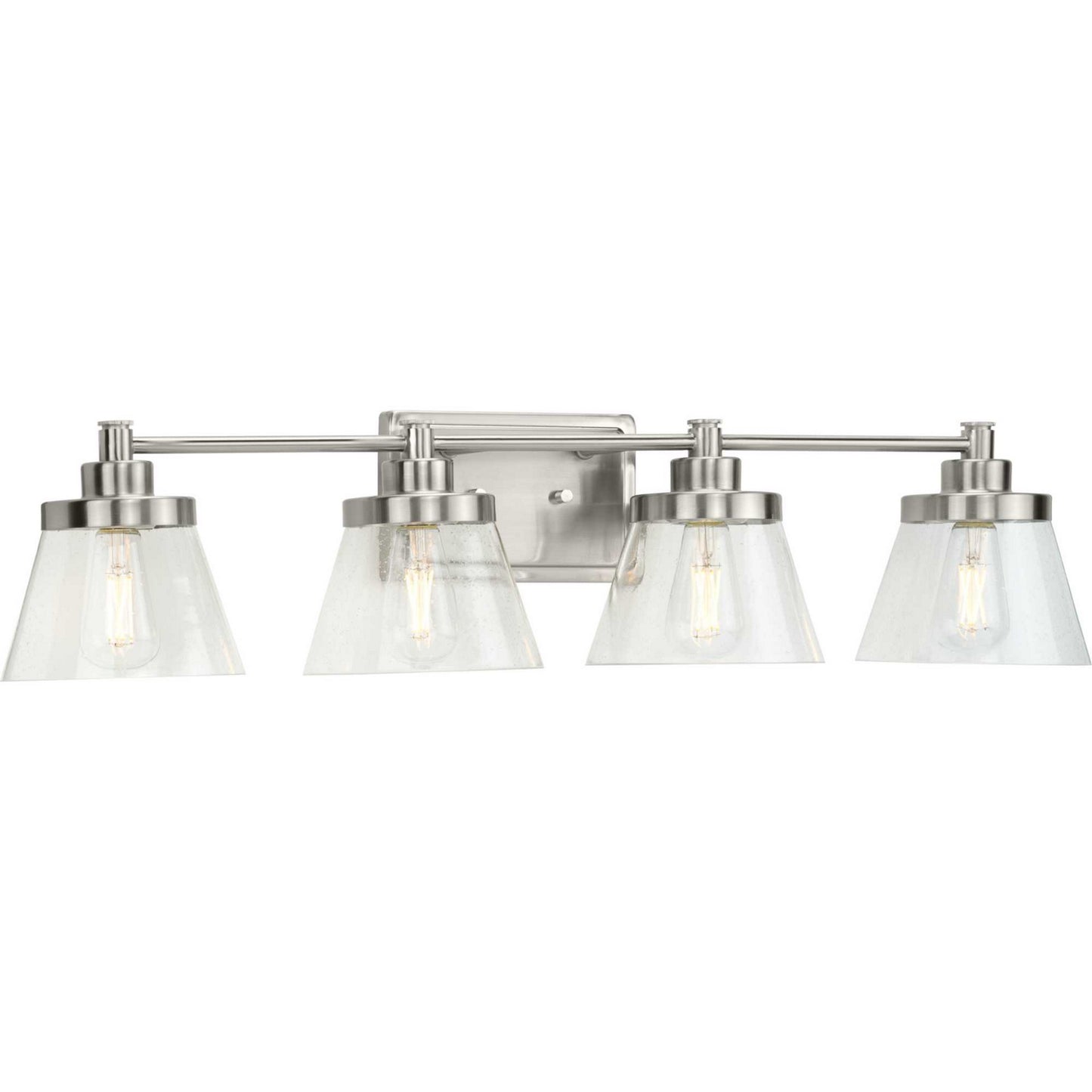 Hinton Four Light Bath Bracket in Brushed Nickel