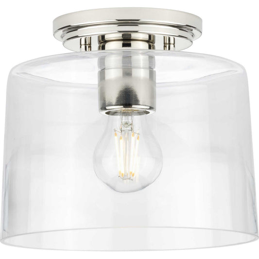 Adley One Light Flush Mount in Polished Nickel