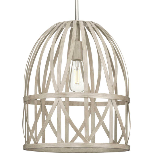 Chastain One Light Pendant in Bleached Oak (Painted)