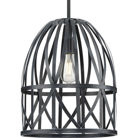Chastain One Light Pendant in Cerused Black Oak