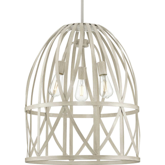 Chastain Three Light Pendant in Bleached Oak
