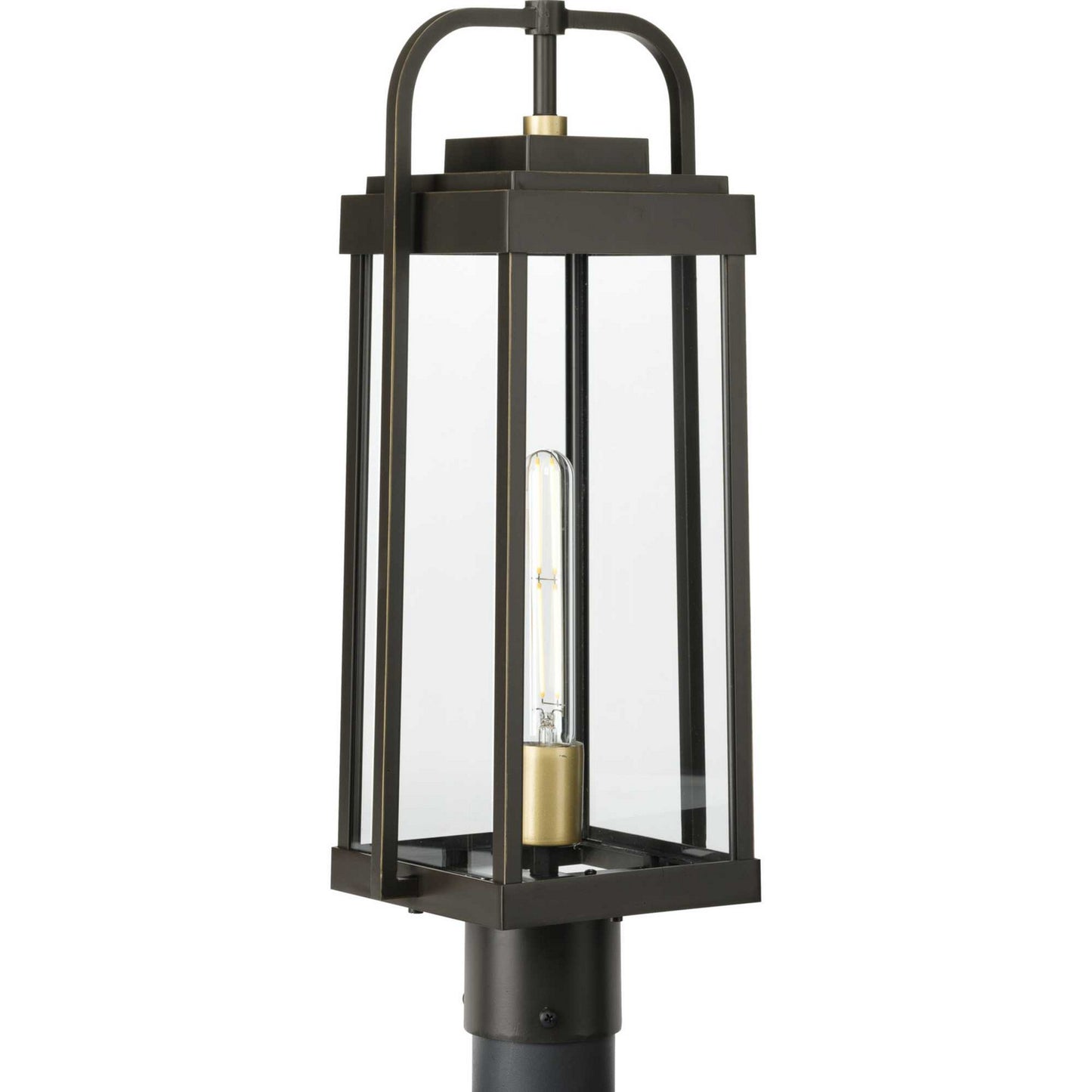 Walcott One Light Post Lantern in Antique Bronze