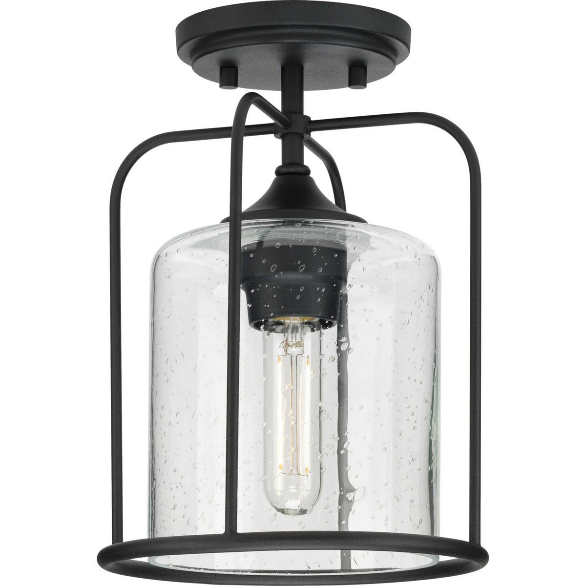 Progress Lighting - P550110-031 - One Light Outdoor Flushmount - Watch Hill - Black