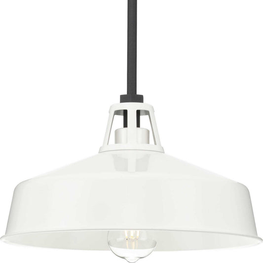 Cedar Springs One Light Outdoor Pendant in White