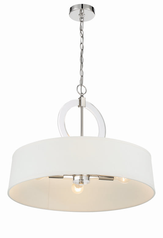 Cape Coral Four Light Pendant in Polished Nickel