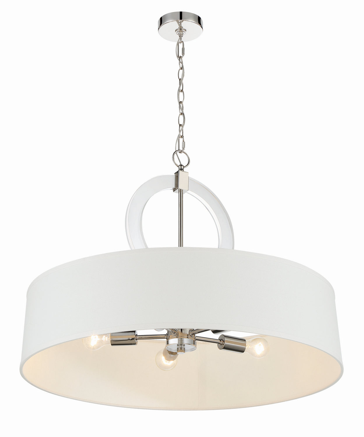 Cape Coral Five Light Pendant in Polished Nickel