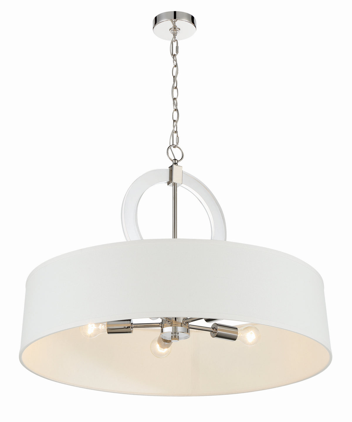 Cape Coral Five Light Pendant in Polished Nickel