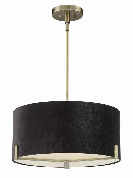Westboro Boulevard Three Light Pendant in Weathered Antique Brass
