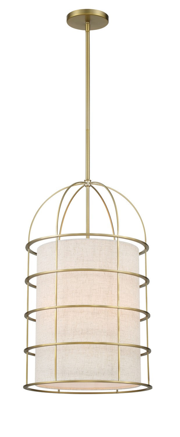 Gateway Park Four Light Pendant in Soft Brass