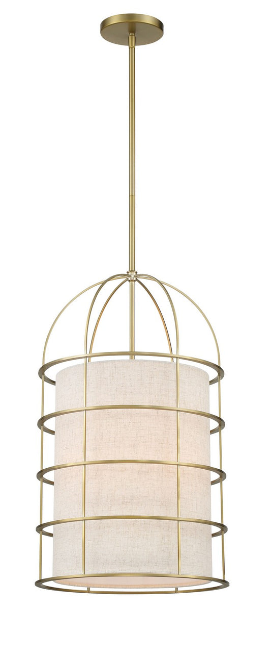 Gateway Park Four Light Pendant in Soft Brass