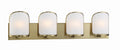 Bishop Crossing Four Light Bath in Soft Brass