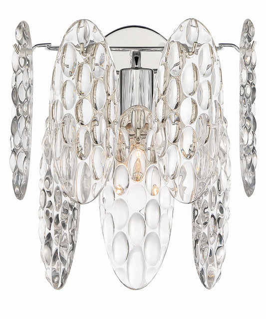 Isabella's Reign One Light Wall Sconce in Polished Nickel