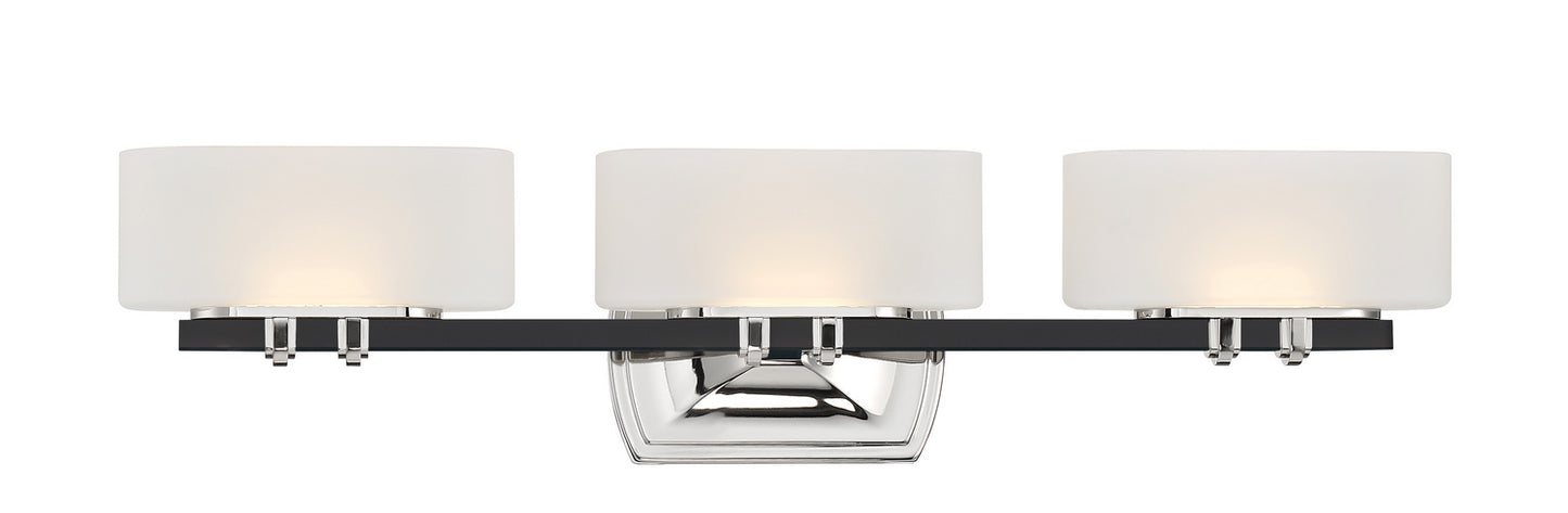 Drury Bath LED Bath Light in Polished Nickel And Coal