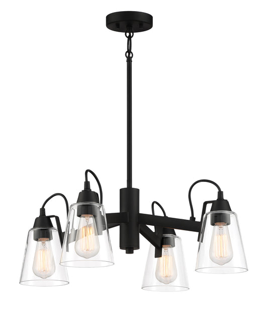 Beckonridge Four Light Chandelier in Coal
