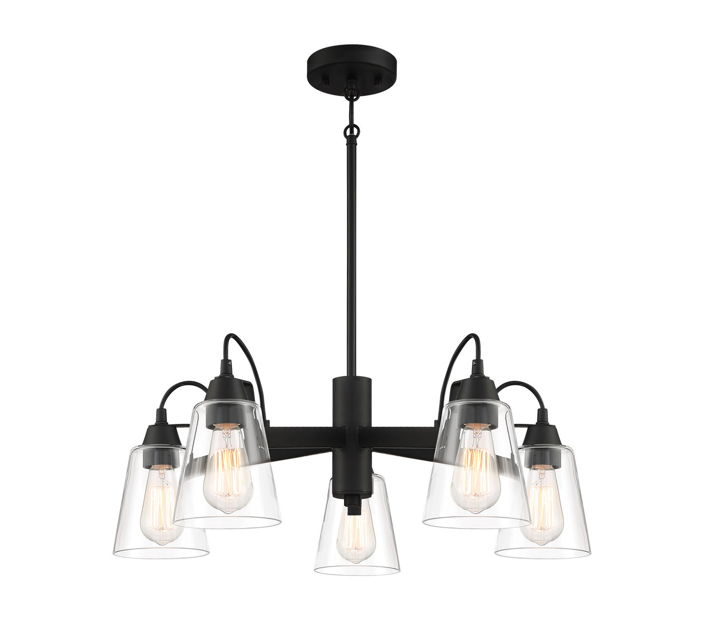 Beckonridge Five Light Chandelier in Coal