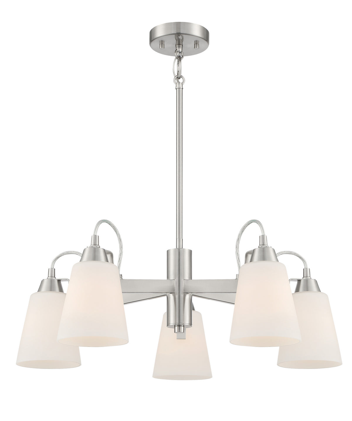 Beckonridge Five Light Chandelier in Brushed Nickel