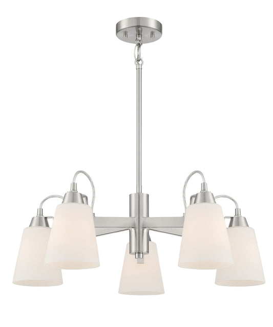 Beckonridge Five Light Chandelier in Brushed Nickel