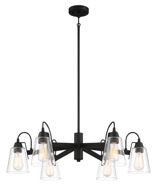 Beckonridge Six Light Chandelier in Coal