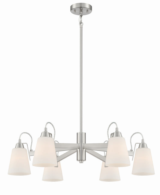 Beckonridge Six Light Chandelier in Brushed Nickel