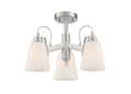 Beckonridge Three Light Semi Flush Mount in Brushed Nickel