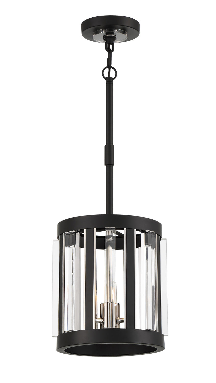 Majestic Splendor Three Light Pendant in Sand Coal And Polished Nickel
