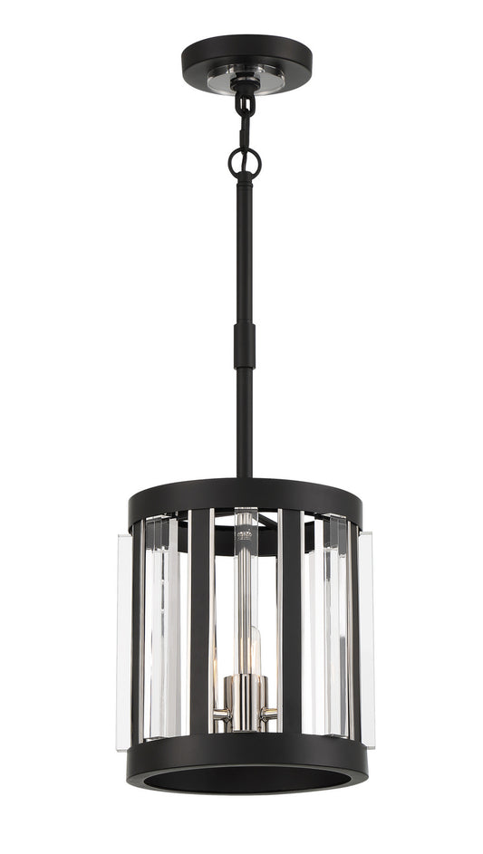 Majestic Splendor Three Light Pendant in Sand Coal And Polished Nickel