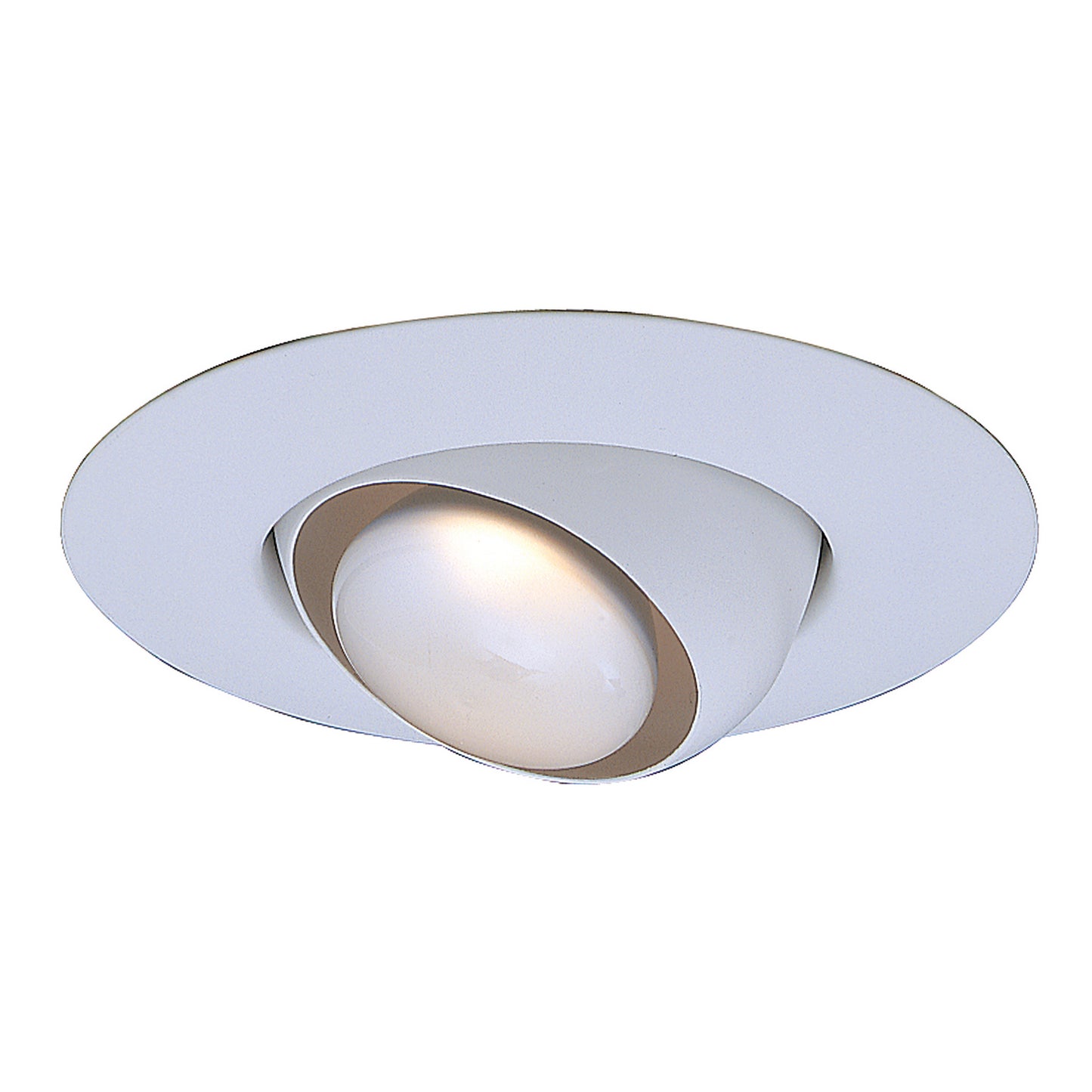 Incandescent Recess 6`` Eyeball Trim in White