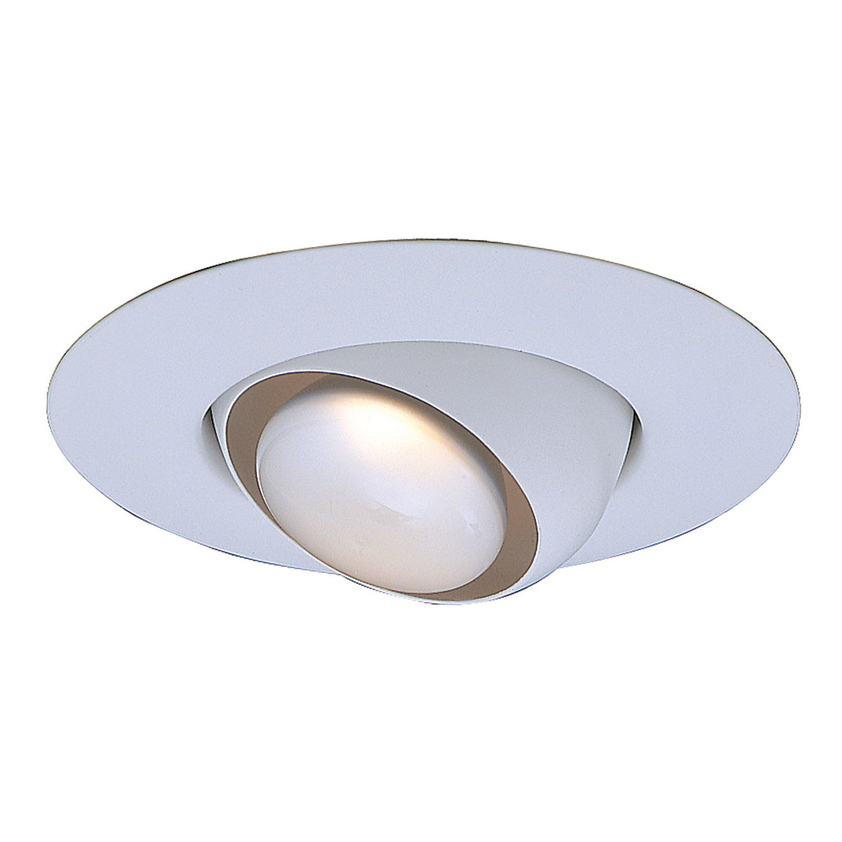 Incandescent Recess 6`` Eyeball Trim in White