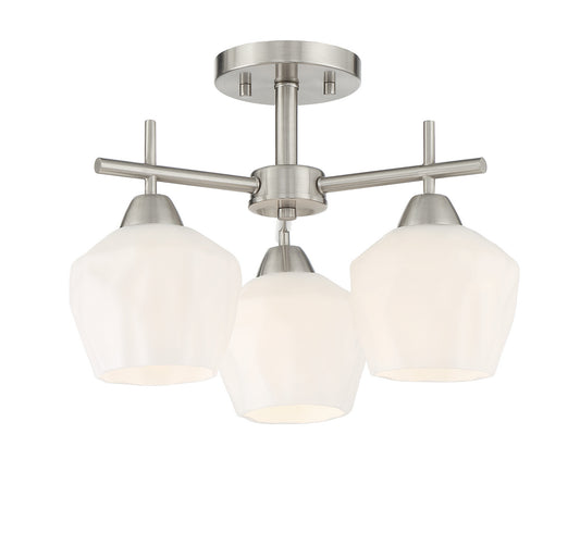 Camrin Three Light Semi Flush / Chandelier in Coal
