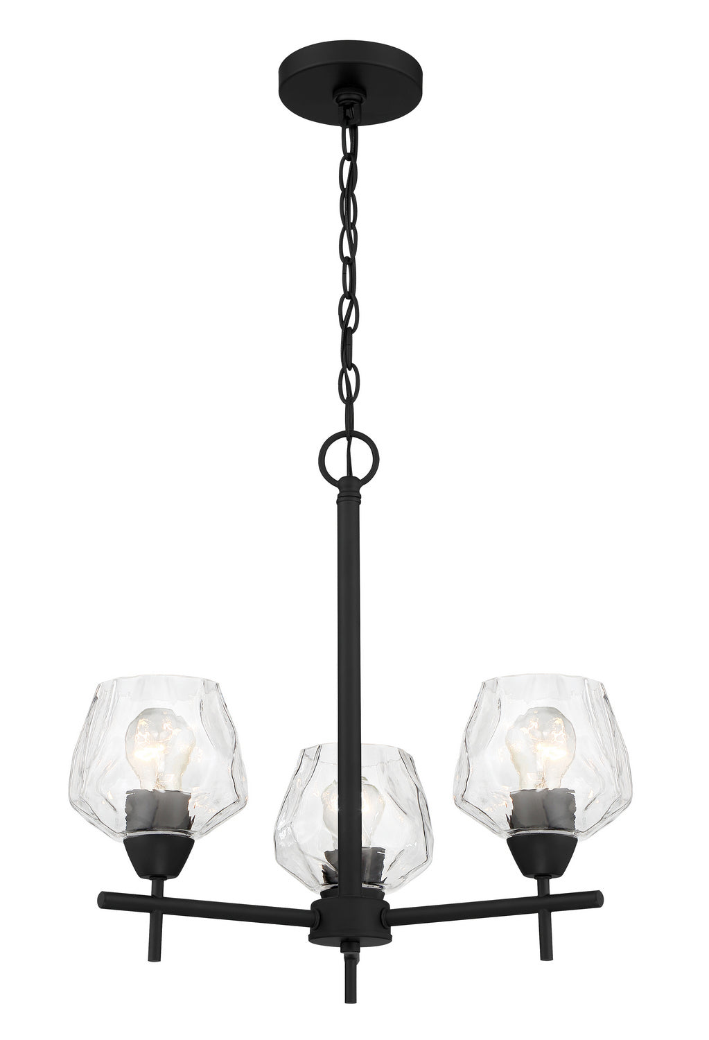 Camrin Three Light Chandelier in Coal