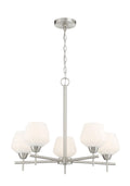 Camrin Five Light Chandelier in Brushed Nickel