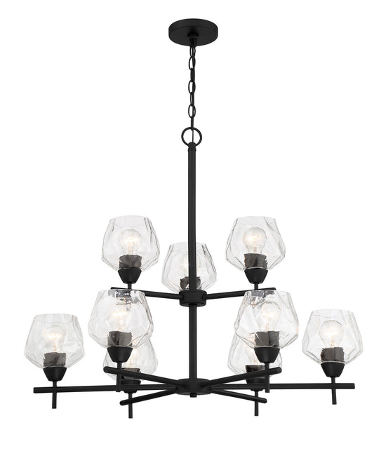 Camrin Nine Light Chandelier in Coal