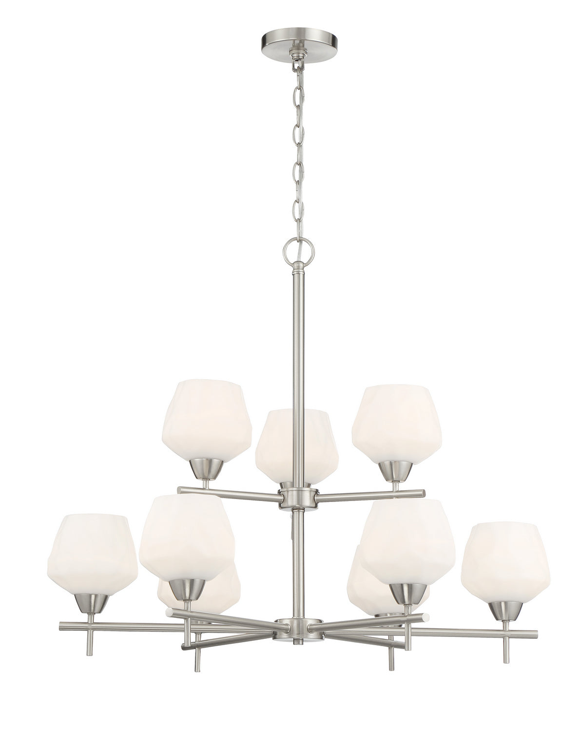 Camrin Nine Light Chandelier in Brushed Nickel