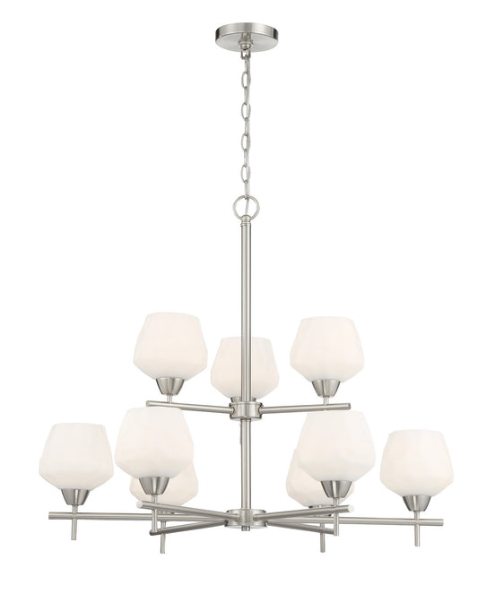 Camrin Nine Light Chandelier in Brushed Nickel