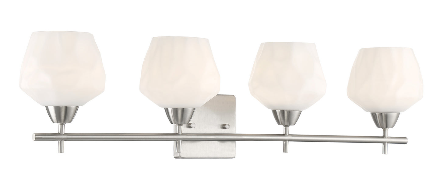 Camrin Four Light Bath in Brushed Nickel