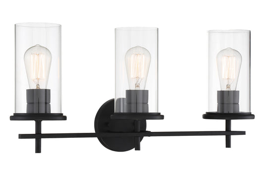 Haisley Three Light Bath Bar in Coal