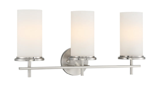 Haisley Three Light Bath Bar in Brushed Nickel