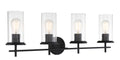 Haisley Four Light Bath Bar in Coal