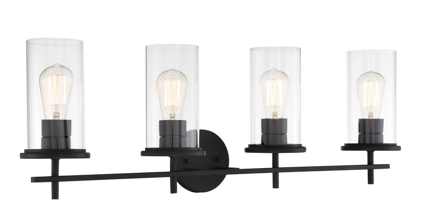Haisley Four Light Bath Bar in Coal