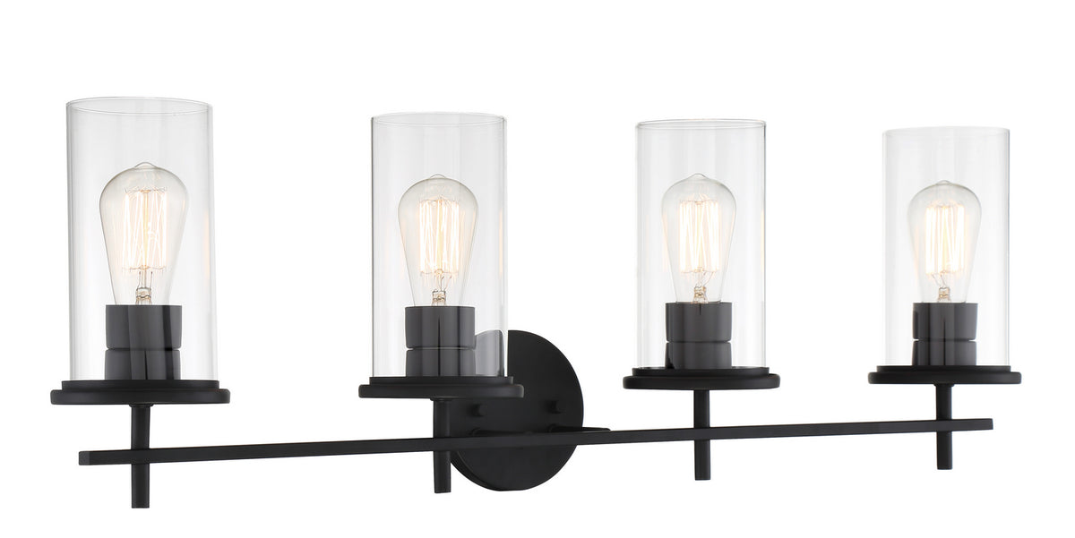 Haisley Four Light Bath Bar in Coal
