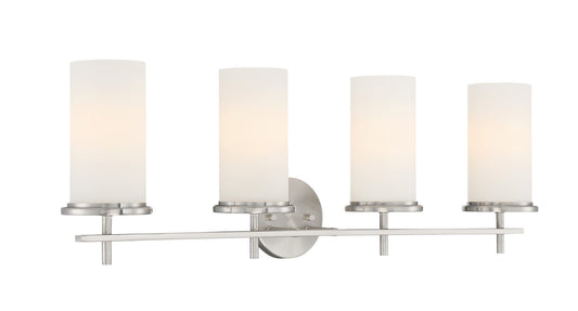 Haisley Four Light Bath Bar in Brushed Nickel
