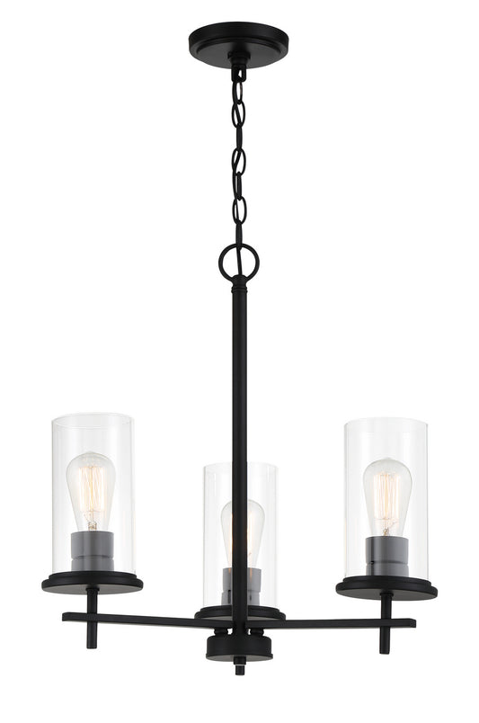 Haisley Three Light Chandelier in Coal