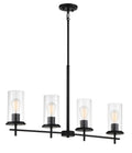Haisley Four Light Island Pendant in Coal