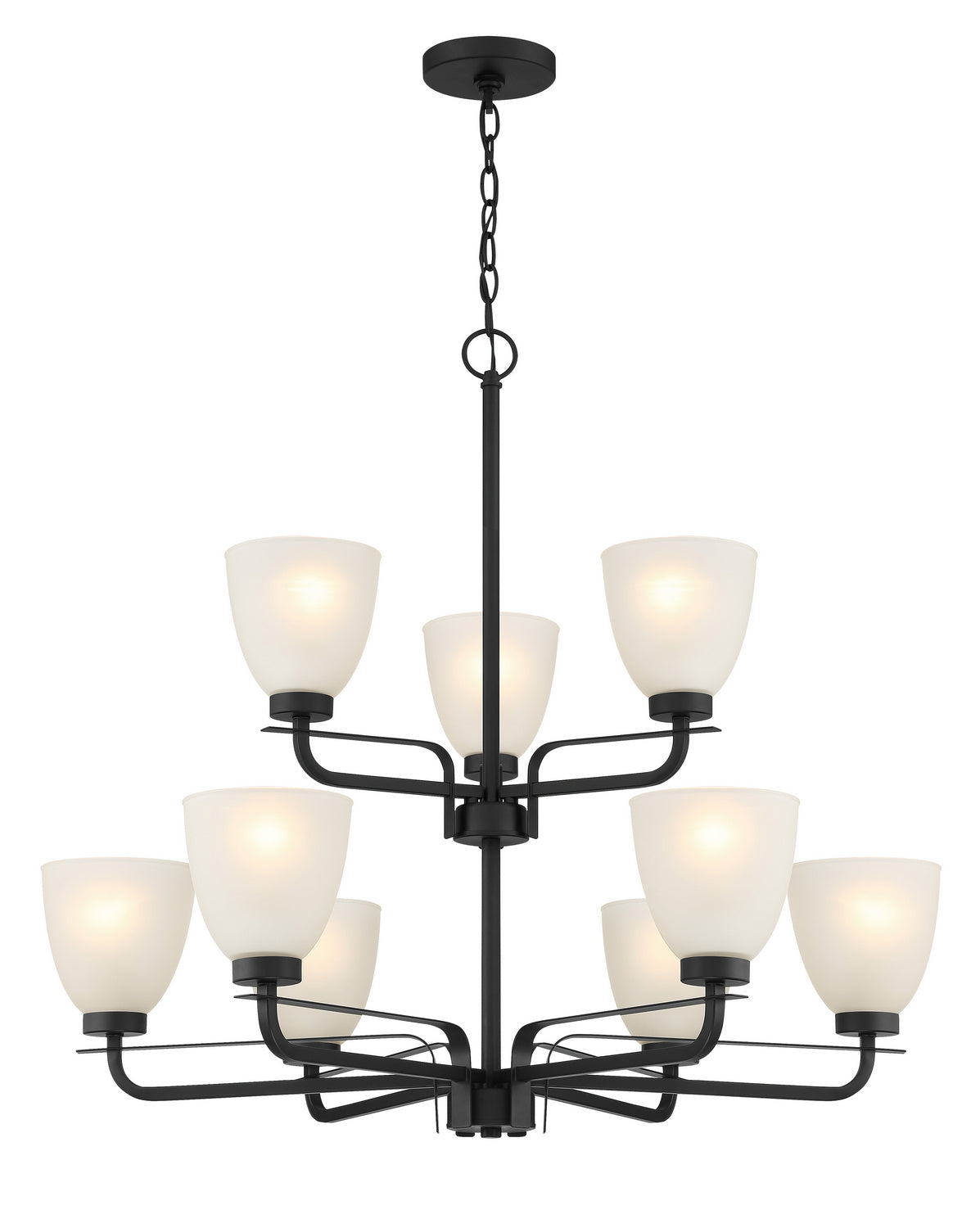 Kaitlen Nine Light Chandelier in Coal