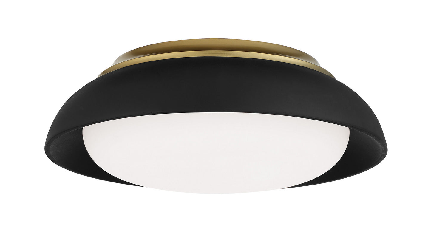 LED Flush Mount in Sand Coal w/Honey Gold