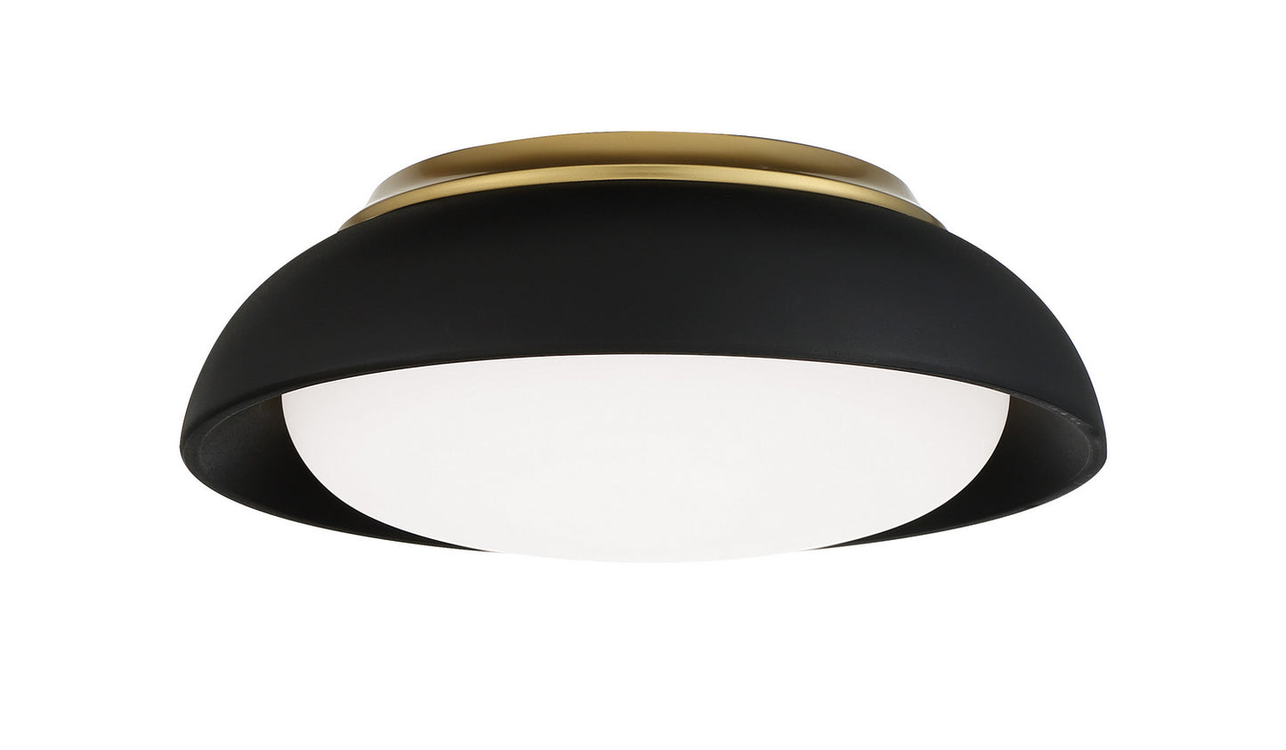 LED Flush Mount in Sand Coal w/Honey Gold
