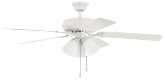 Decorator's Choice 3 Light Kit 52" Ceiling Fan in Matte White