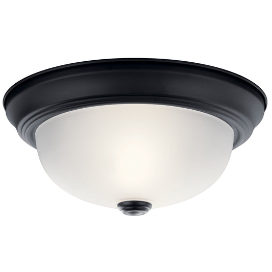 Two Light Flush Mount in Black